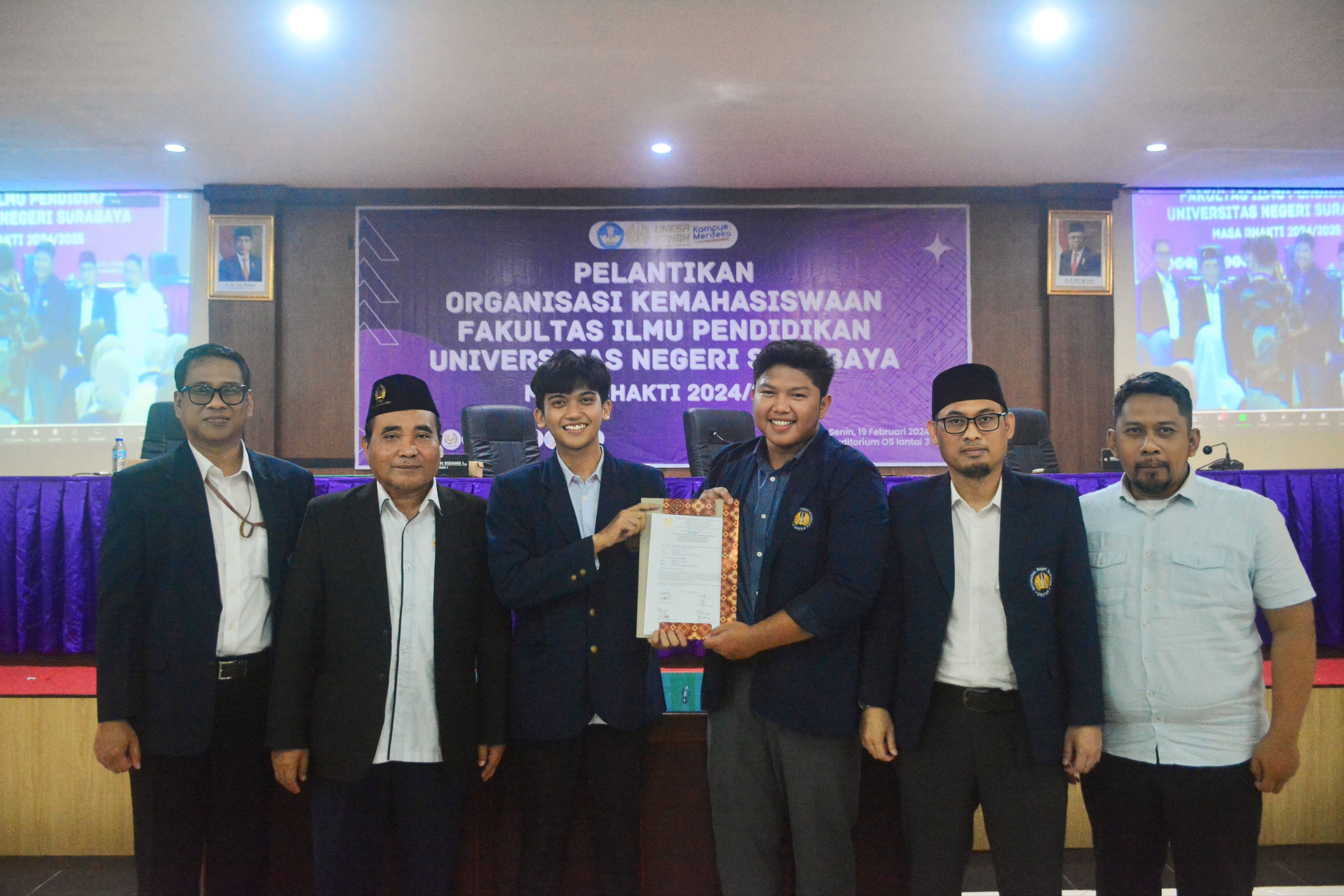 Pelantikan Pengurus Baru di Ormawa FIP UNESA, Dekan FIP UNESA Sampaikan ini