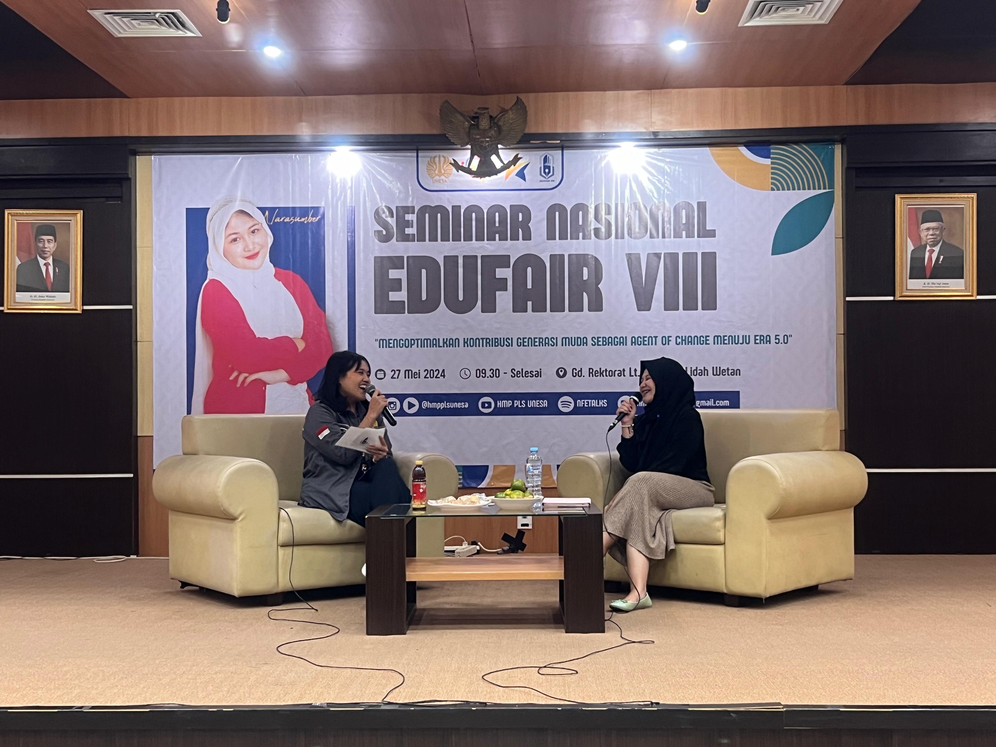 Guna Perkuat Peran Generasi Muda, Prodi PLS FIP UNESA Helat Seminar Nasional Edufair