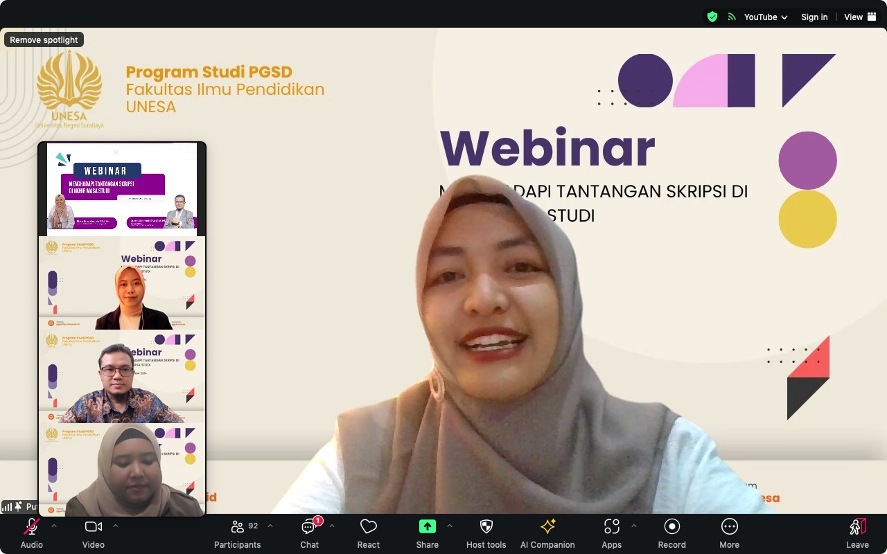 PGSD FIP UNESA Gelar Webinar: Dukung Mahasiswa Garap Skripsi dalam Upaya Percepatan Masa Studi