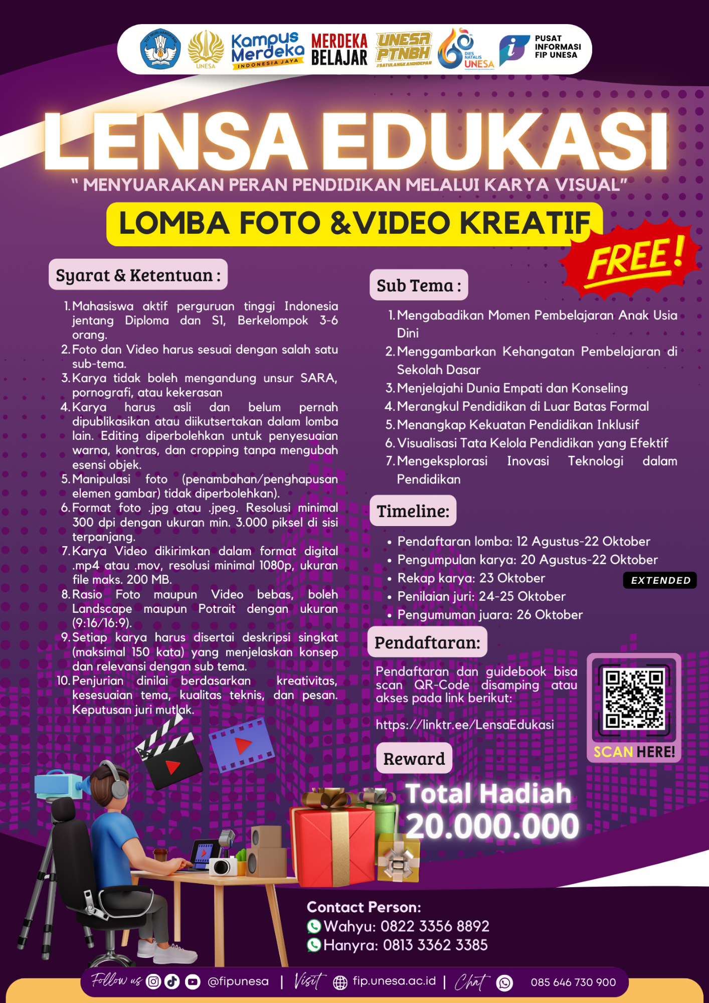 Surat Keputusan Pemenang Lomba Lensa Edukasi FIP UNESA 2024