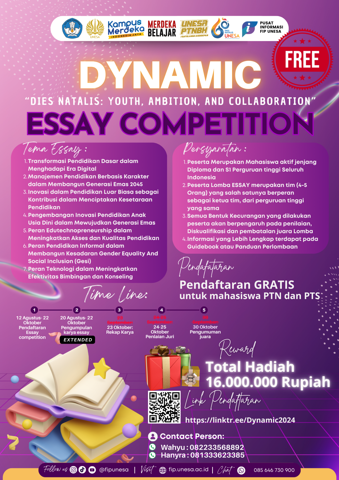 Surat Keputusan Pemenang Lomba Dynamic FIP UNESA 2024