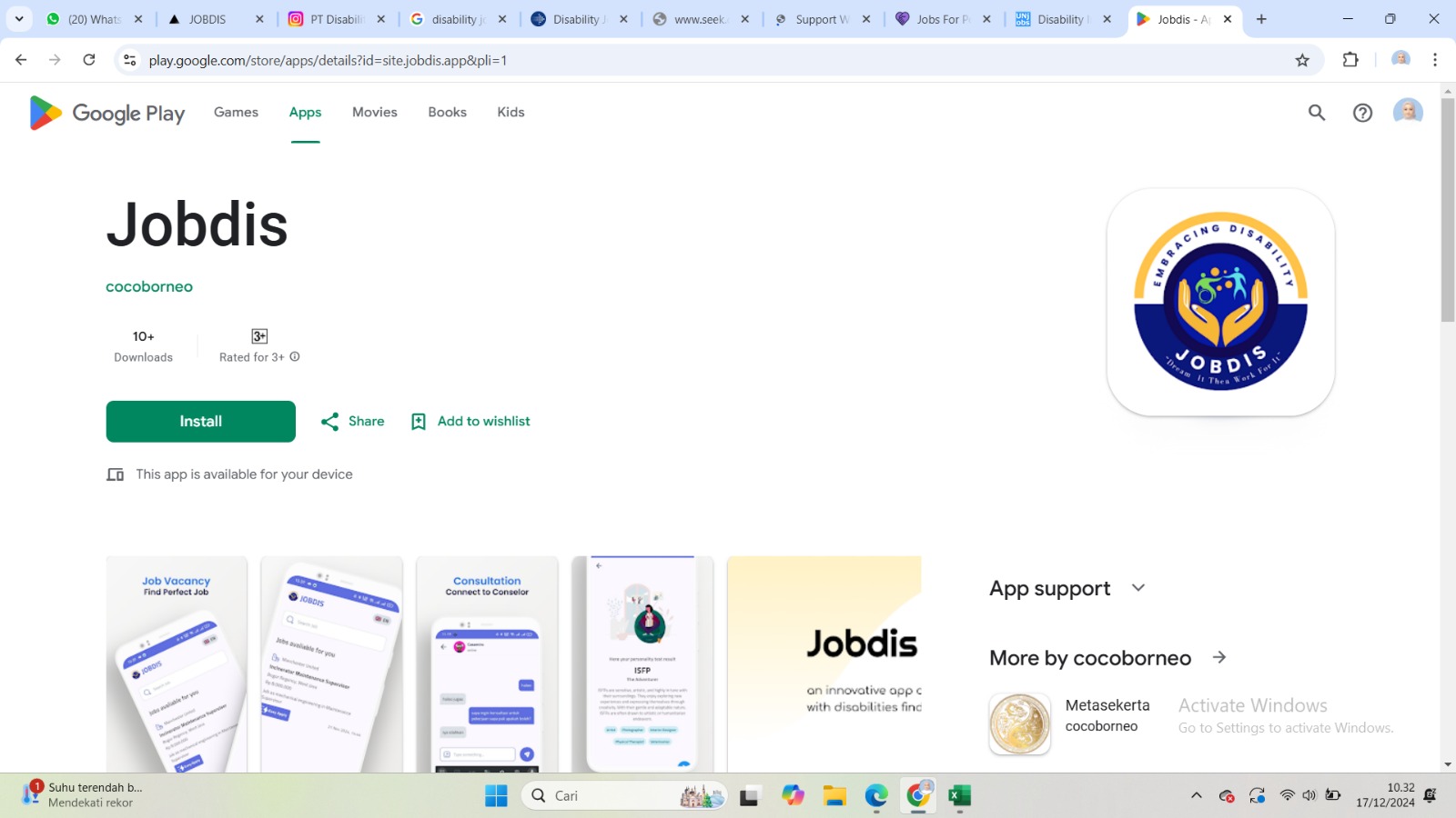 Jobdis: Aplikasi Karya Disability Innovation Center (DIC) UNESA untuk Meningkatkan Akses Pekerjaan bagi Penyandang Disabilitas