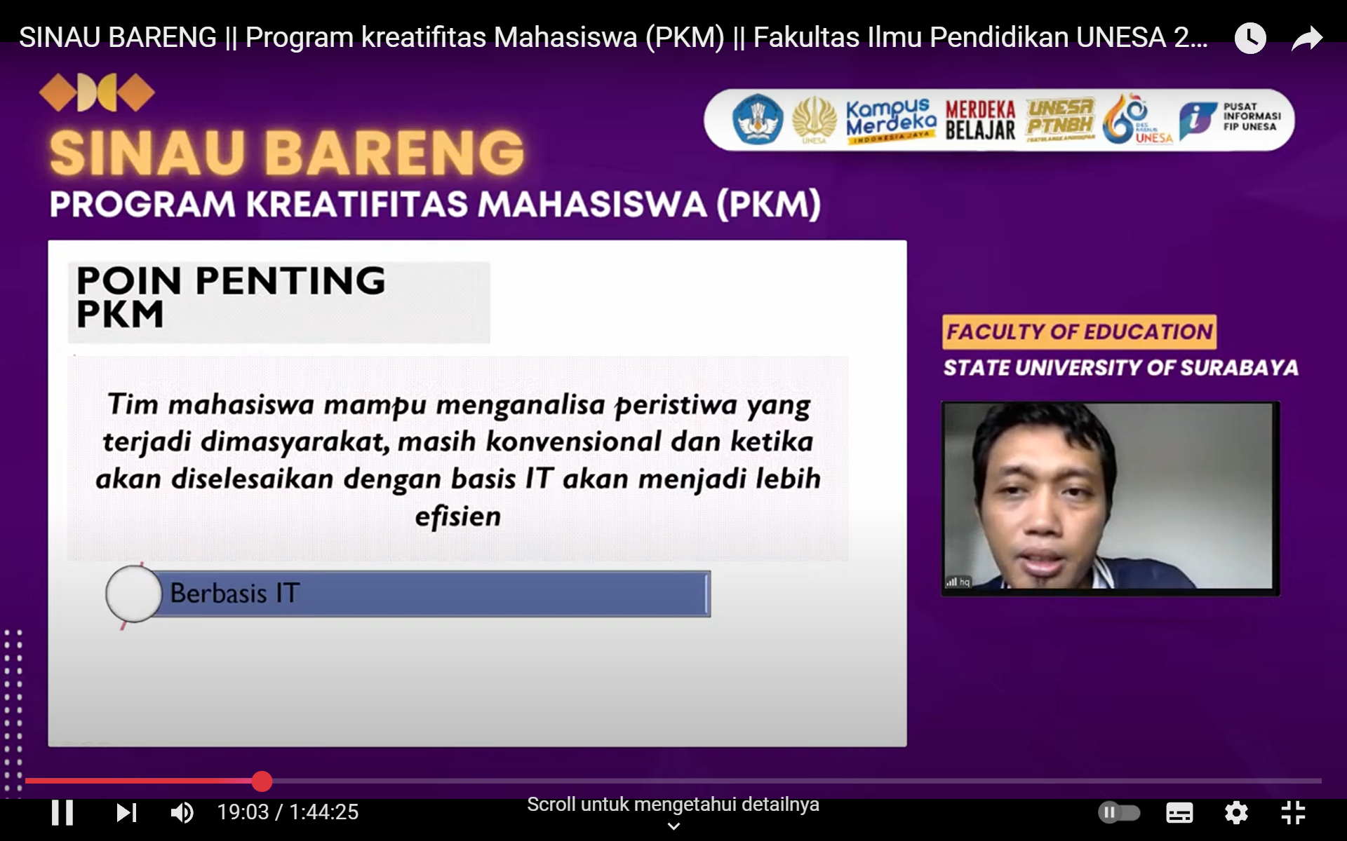 FIP UNESA Dorong Mahasiswa Berkreasi Lewat Program Kreativitas Mahasiswa
