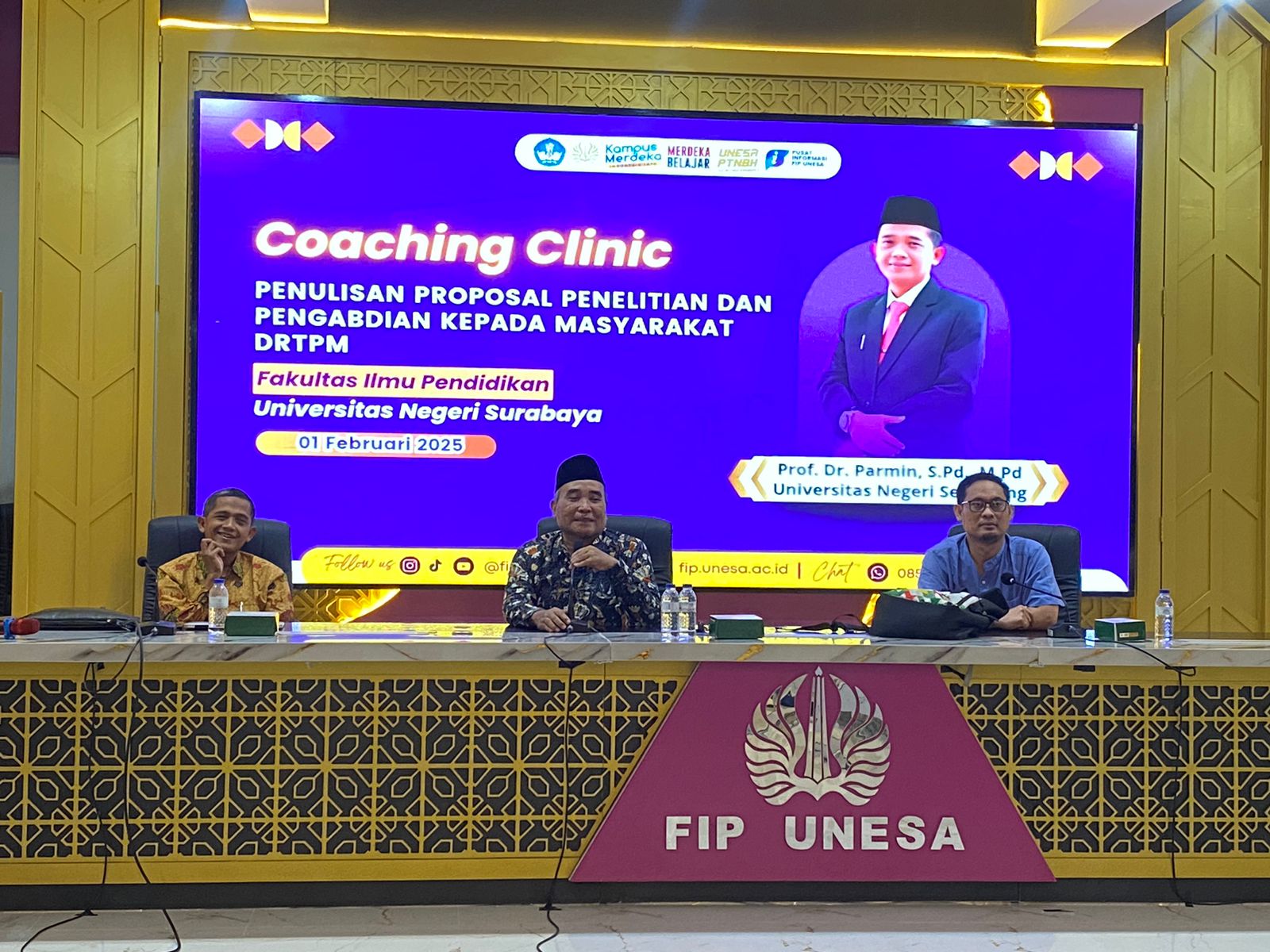 FIP UNESA Gelar Coaching Clinic Penulisan Proposal Penelitian dan PKM untuk Optimalkan Hibah DRTPM 2025
