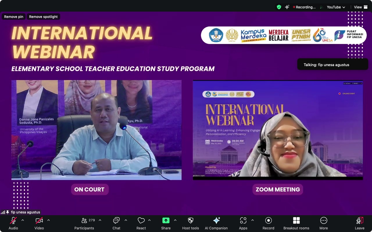 PGSD FIP UNESA Ajak Mahasiswa Bersinergi dengan AI Lewat Webinar Internasional