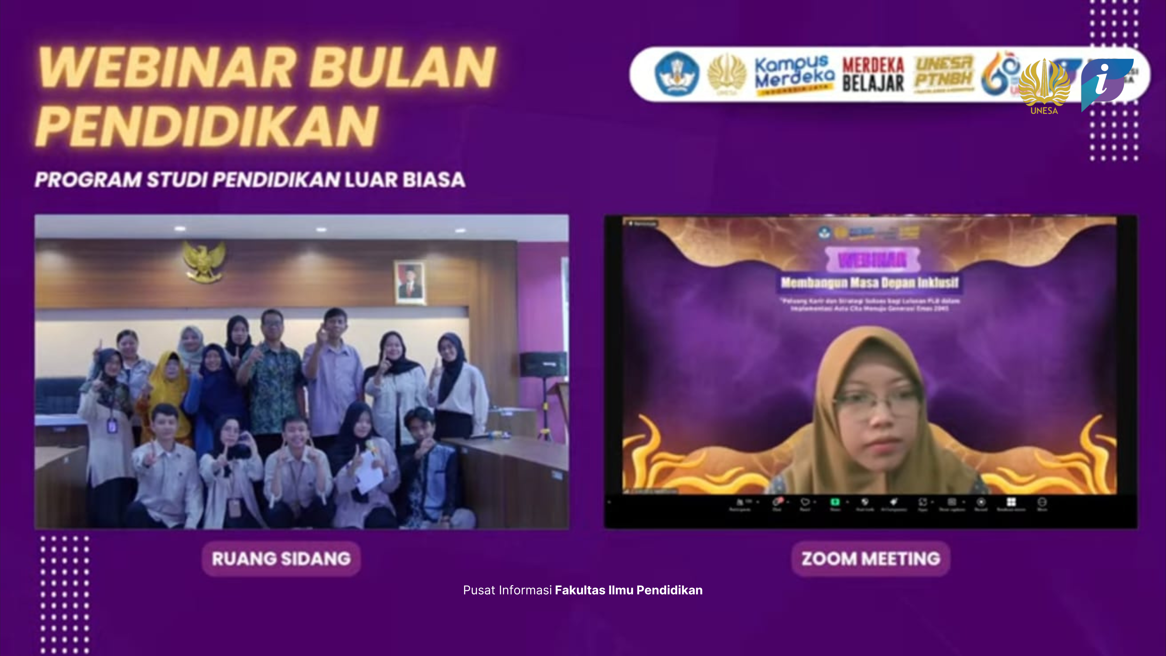 Melalui Webinar Bulan Pendidikan Sekaligus Launching Logo PLB FIP UNESA: Dorong Karier Inklusif Lulusannya