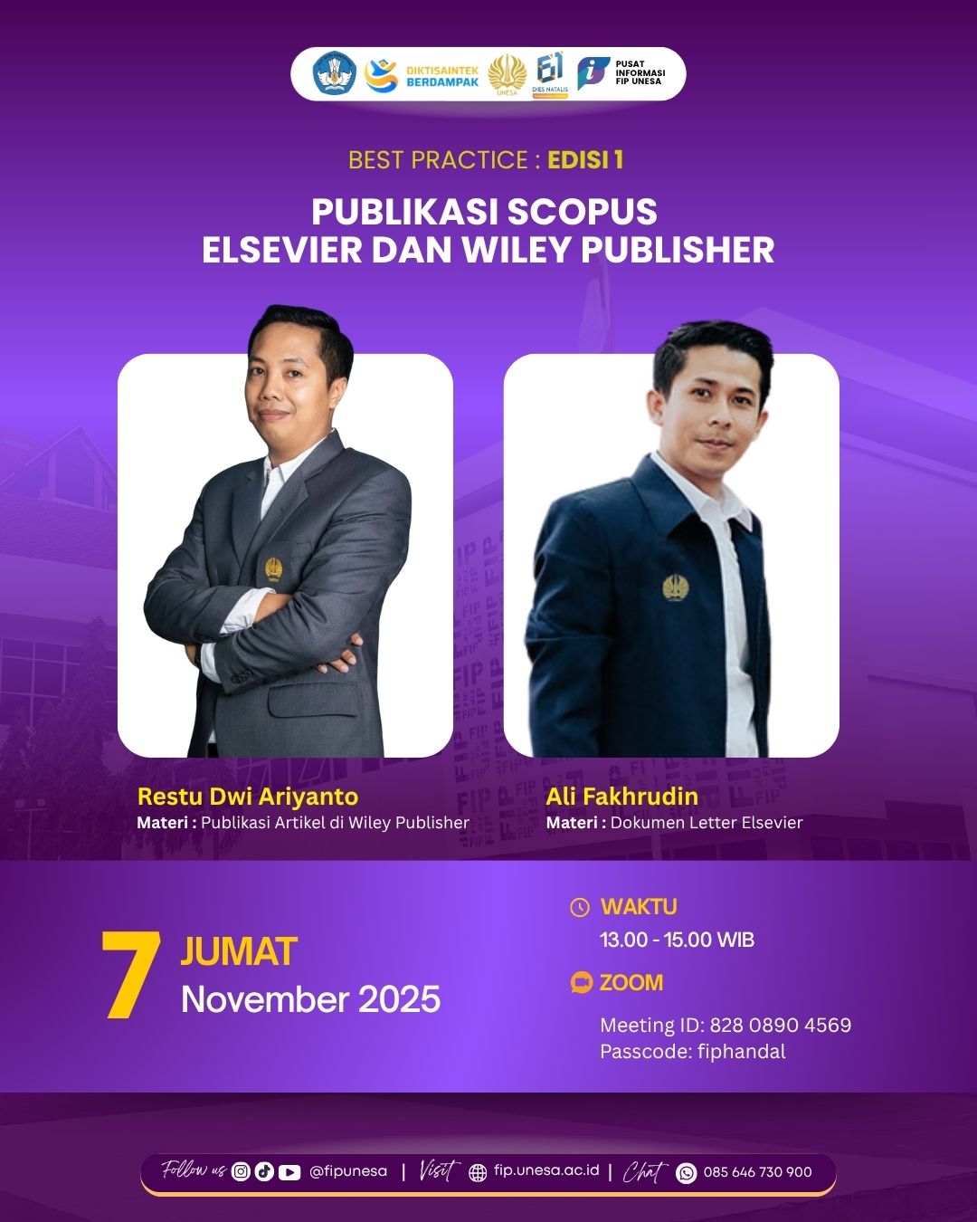 Workshop Best Practice Publikasi Scopus: Strategi Publikasi di Elsevier dan Wiley Publisher
