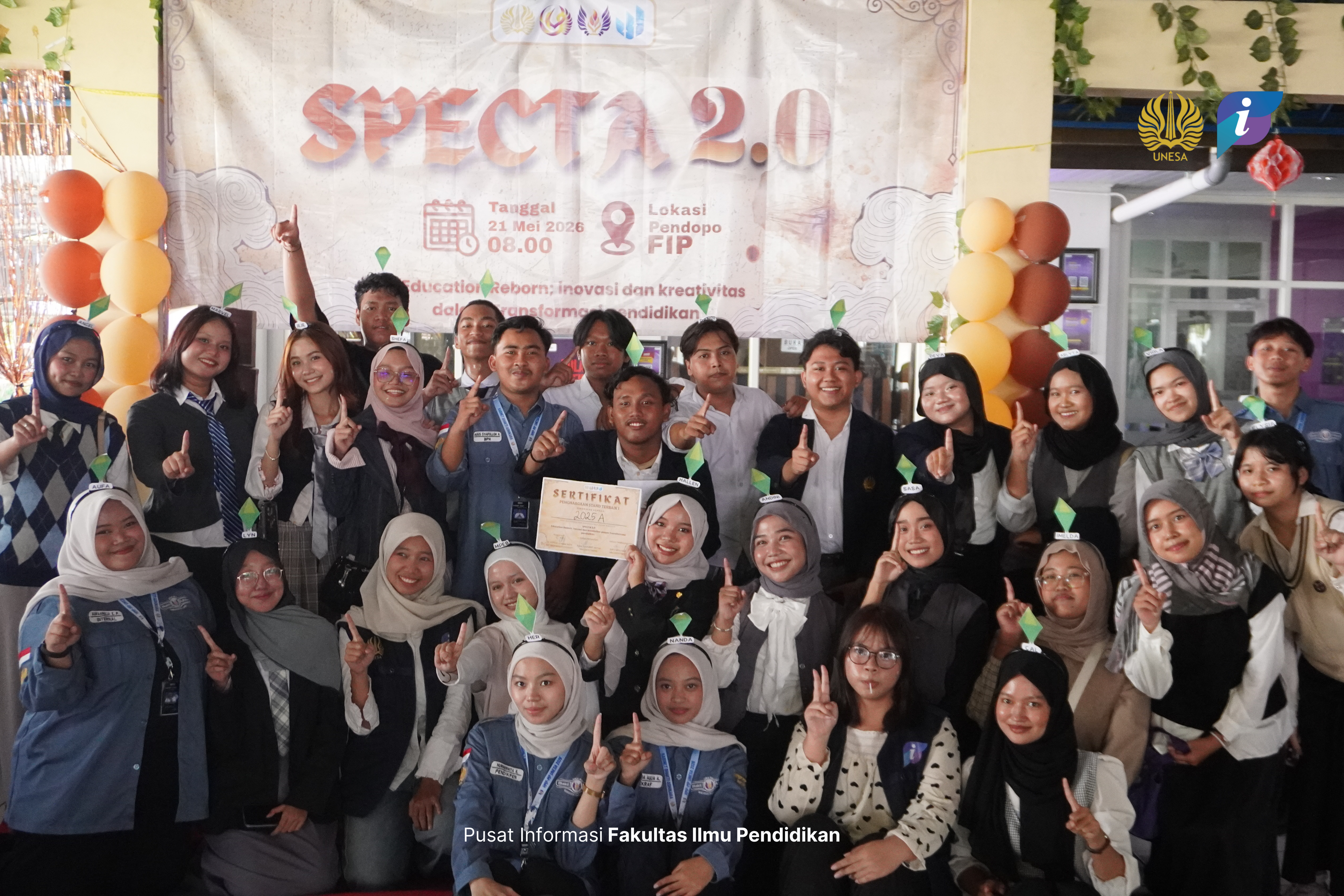 Penuh Warna dan Inovasi, SPECTA 2.0 FIP UNESA Sukses Curi Perhatian Pengunjung